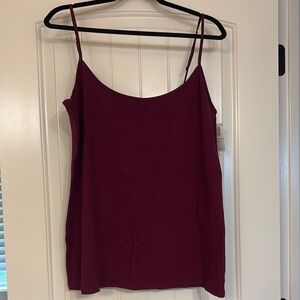Elegant Burgundy Spaghetti Strap Top